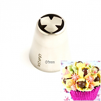 Насадка Тюльпан №87 F три лепестка | L размер (Russian Tulip Nozzle #87 F | L size | by Tulip Workshop)