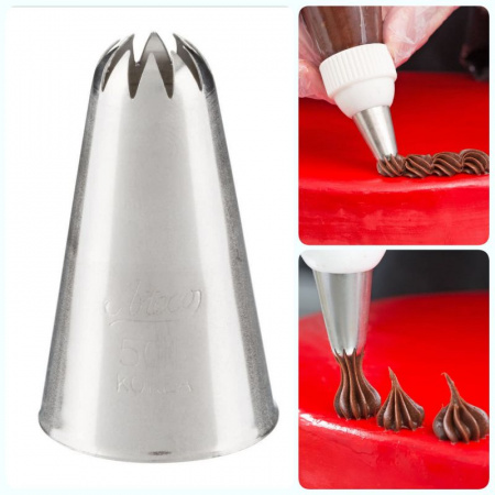 Кондитерская насадка закрытая звезда №501, 502, 504, 506, 508, 132 Ateco | 10 лучей стандарт. размер