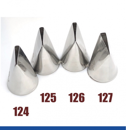 Набор кондитерских насадок 124, 125, 126, 127 Tulip™, 4 шт, лепесток розы прямой