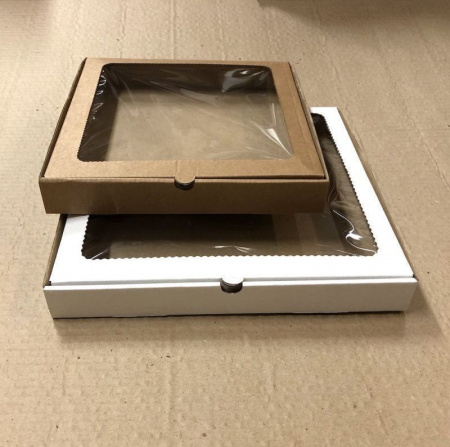 Коробка с окном 15•15•3 см Крафт Эконом (гфрк, сборная) Коробка с окном 15•15•3 см Крафт Эконом (гфрк, сборная)