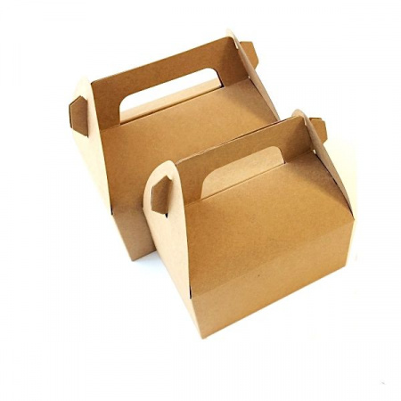 Крафт-коробка с ручками (сундучок) 12*8*6 см | упак. 25 шт Крафт-коробка с ручками (сундучок) 12*8*6 см | упак. 25 шт