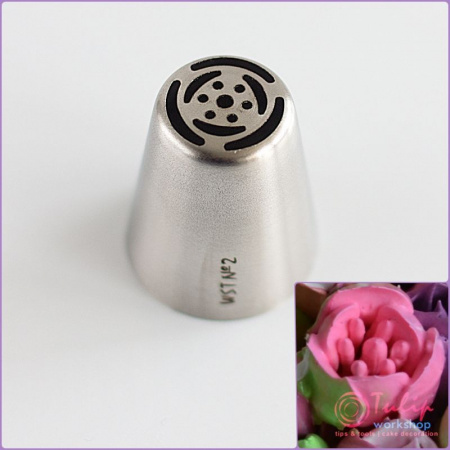 Набор 12 кондитерских насадок - тюльпан одним движением №№ 1,3,4,5,7,8,10,11,12,13,14,15 | L размер