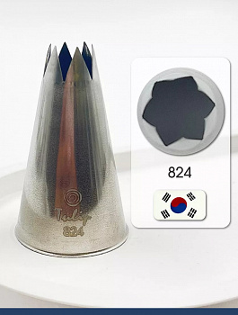 Кондитерская насадка 824 Tulip открытая звезда д.10 мм, 6 лучей