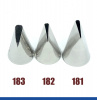 Набор кондитерских насадок 181(1217), 182, 183, Tulip 3 шт, прямой лепесток с округлой прорезью